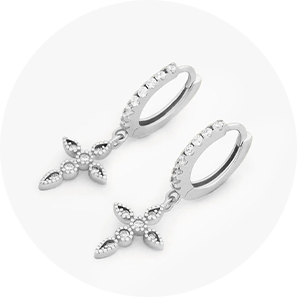 Pendientes largos plata