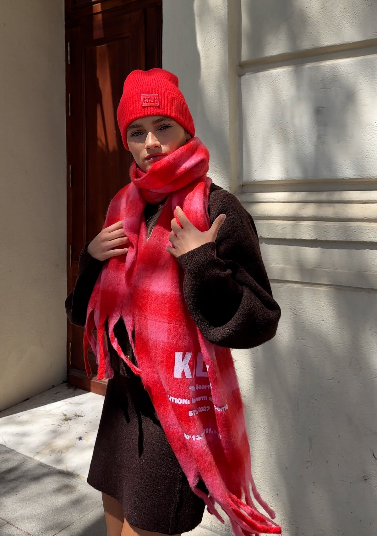 Scarf Vision Red & Pink Kalk