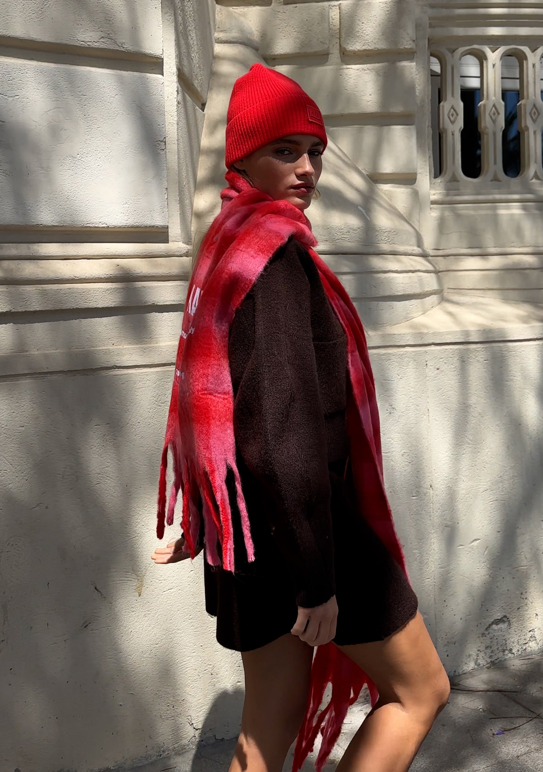 Scarf Vision Red & Pink Kalk