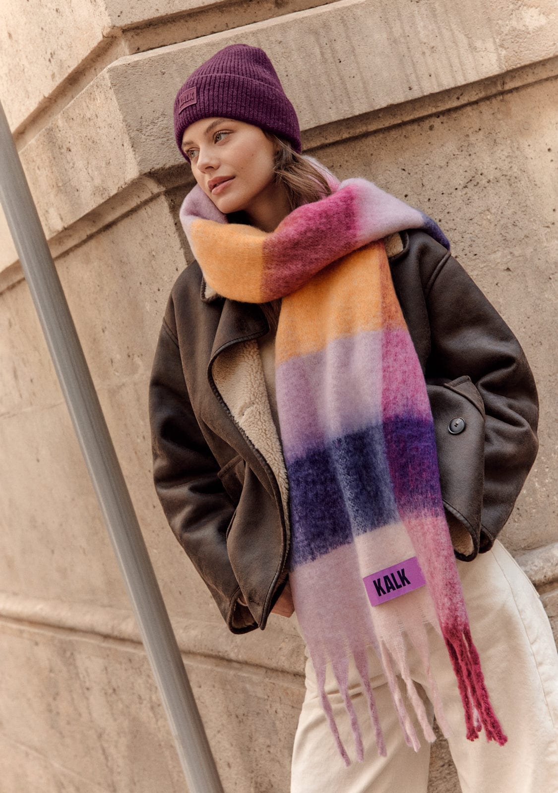 Scarf Vibrant Wine Kalk
