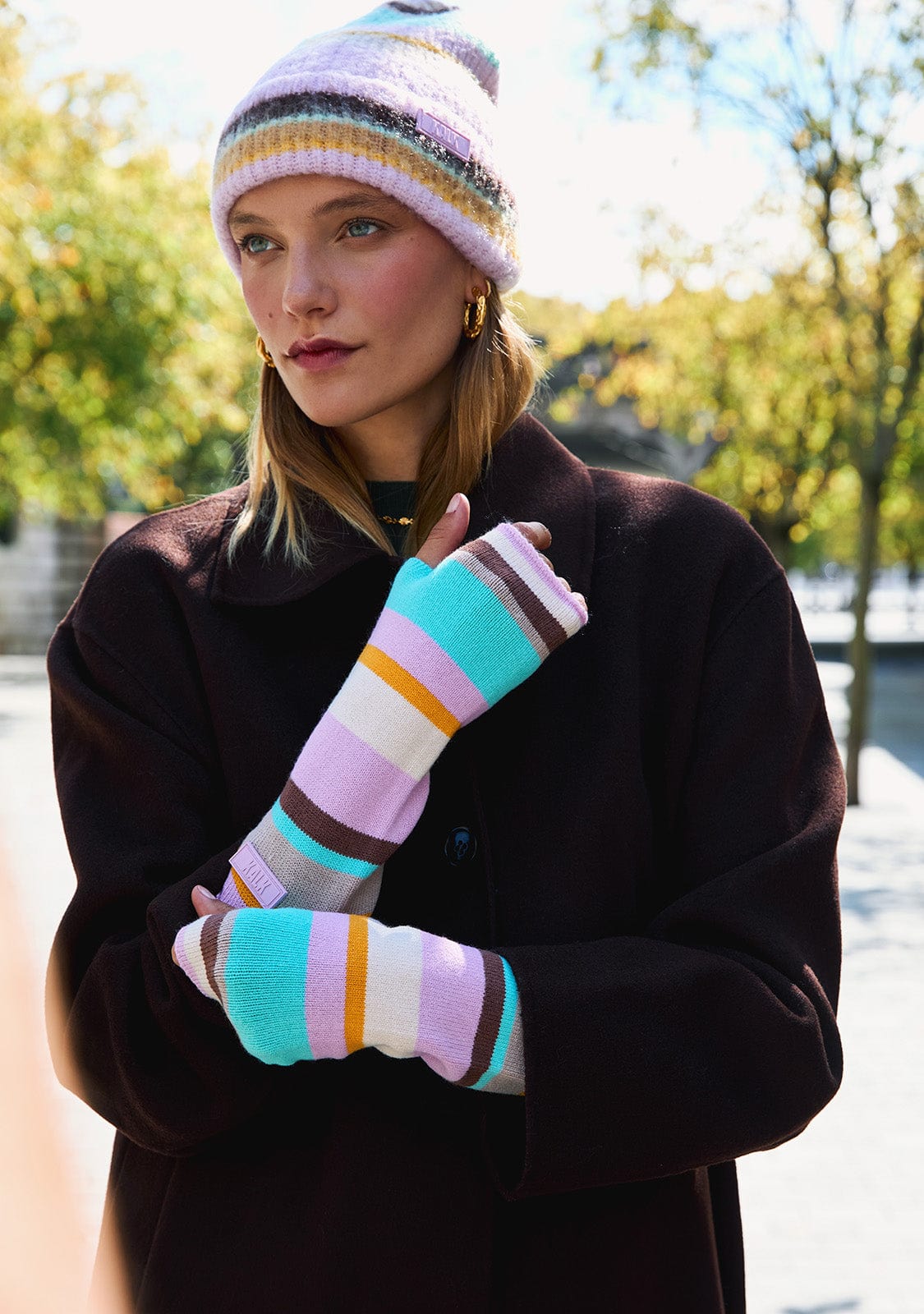 Beanie Flash Violet + Gloves Flash Violet Kalk