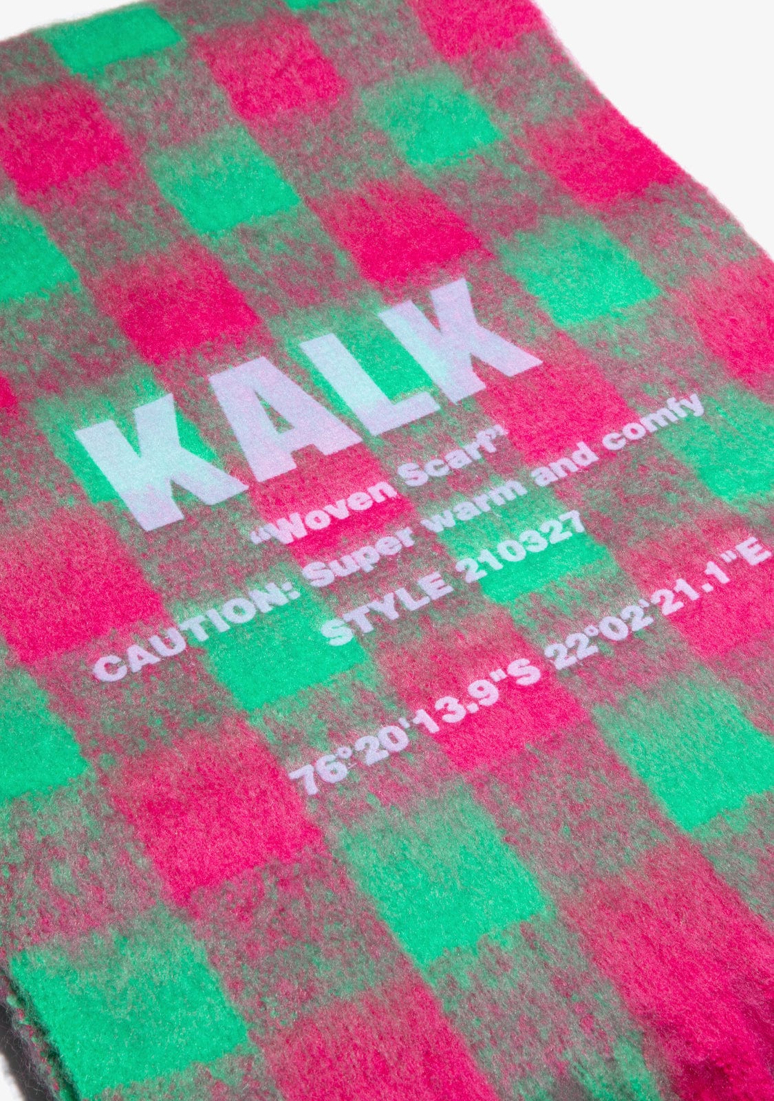 Scarf Vision Green & Fuchsia Kalk