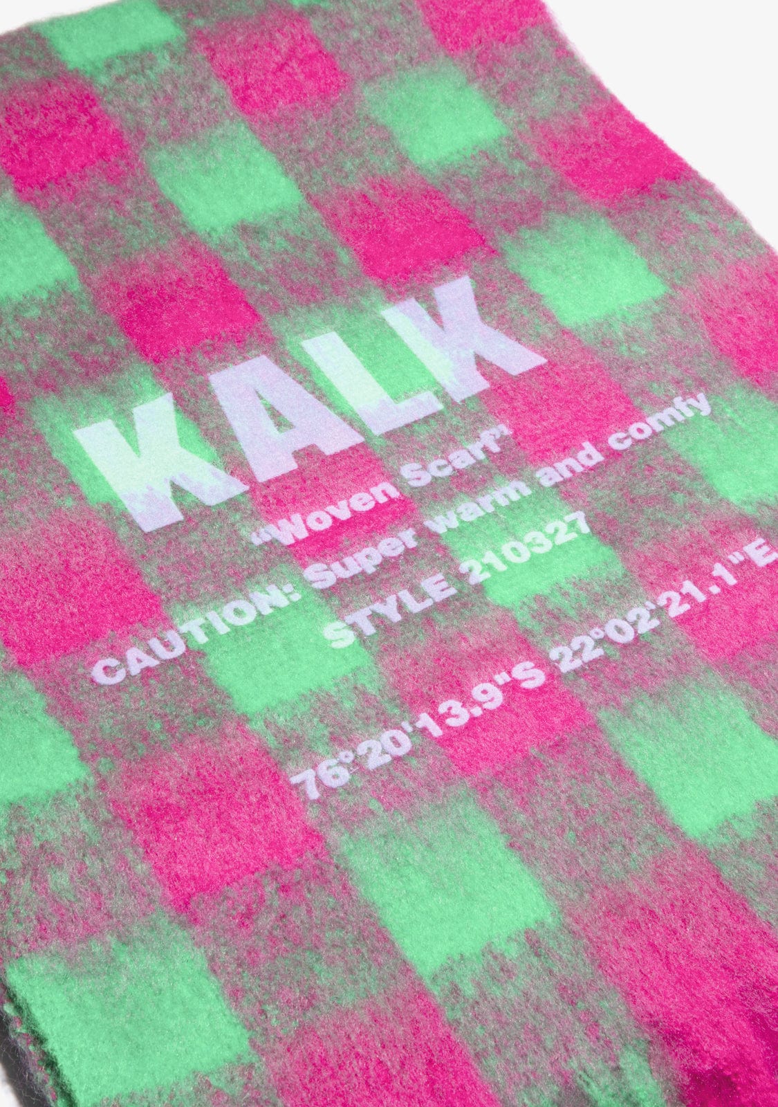 Scarf Vision Green & Fuchsia Kalk