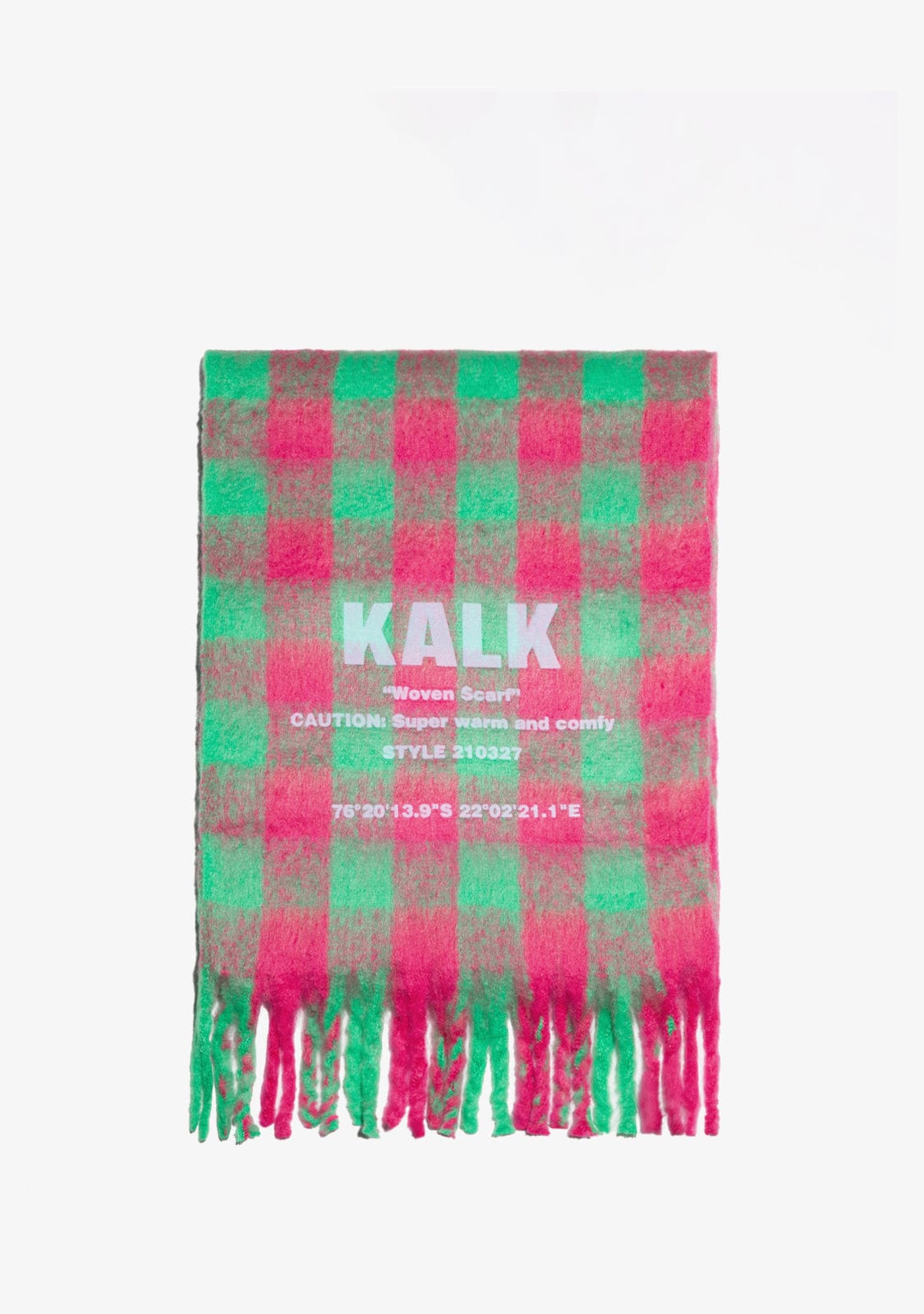Scarf Vision Green & Fuchsia Kalk