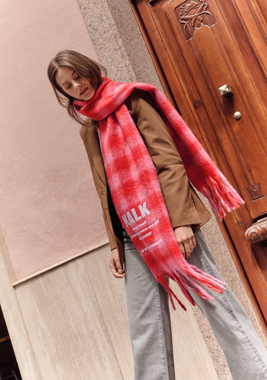 Scarf Vision Red & Pink Kalk