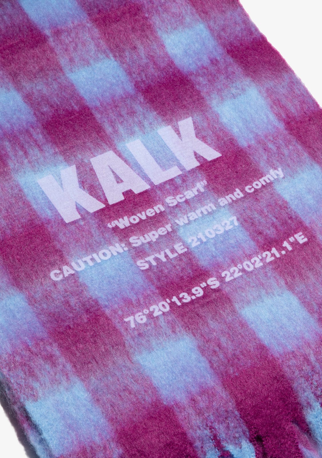 Scarf Vision Wine & Blue Kalk