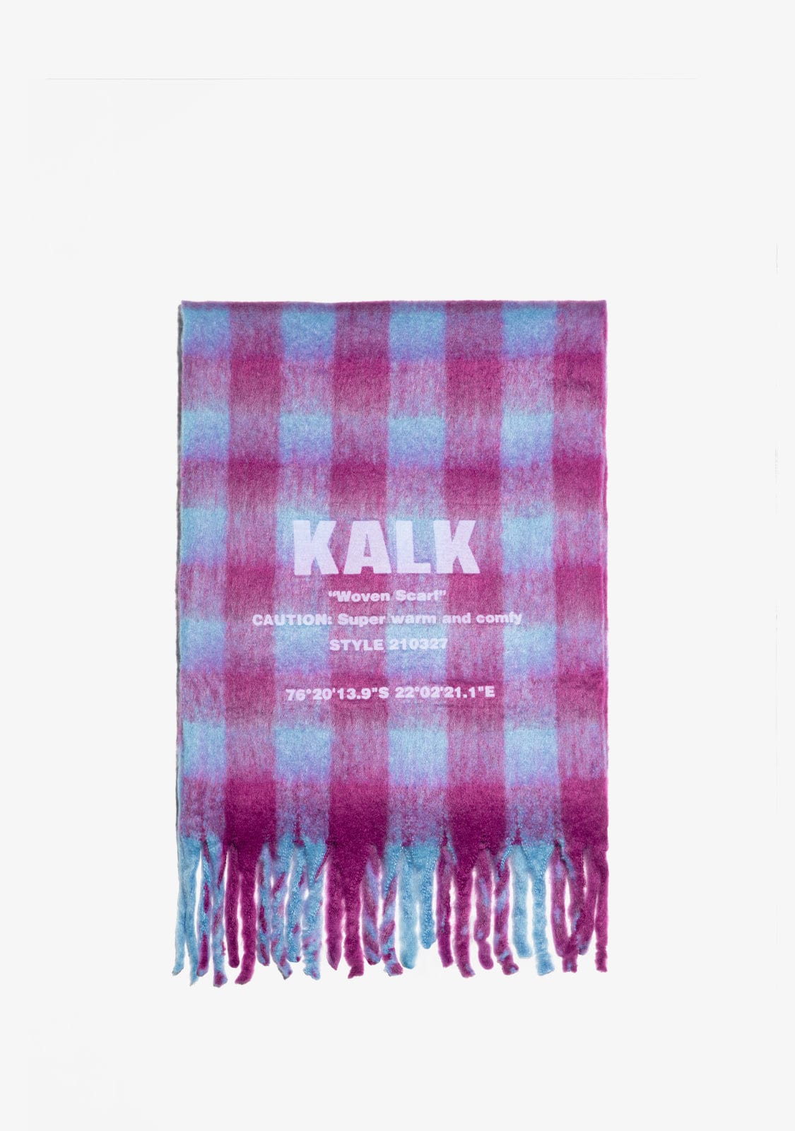 Scarf Vision Wine & Blue Kalk