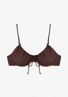 Top Biquíni Castanho Cocoa Rinna