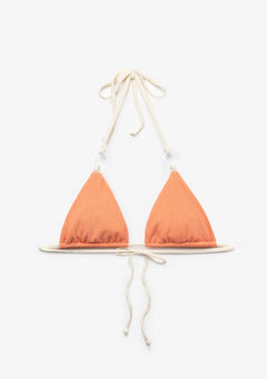 Top Bikini Melocotón y Beige Lira