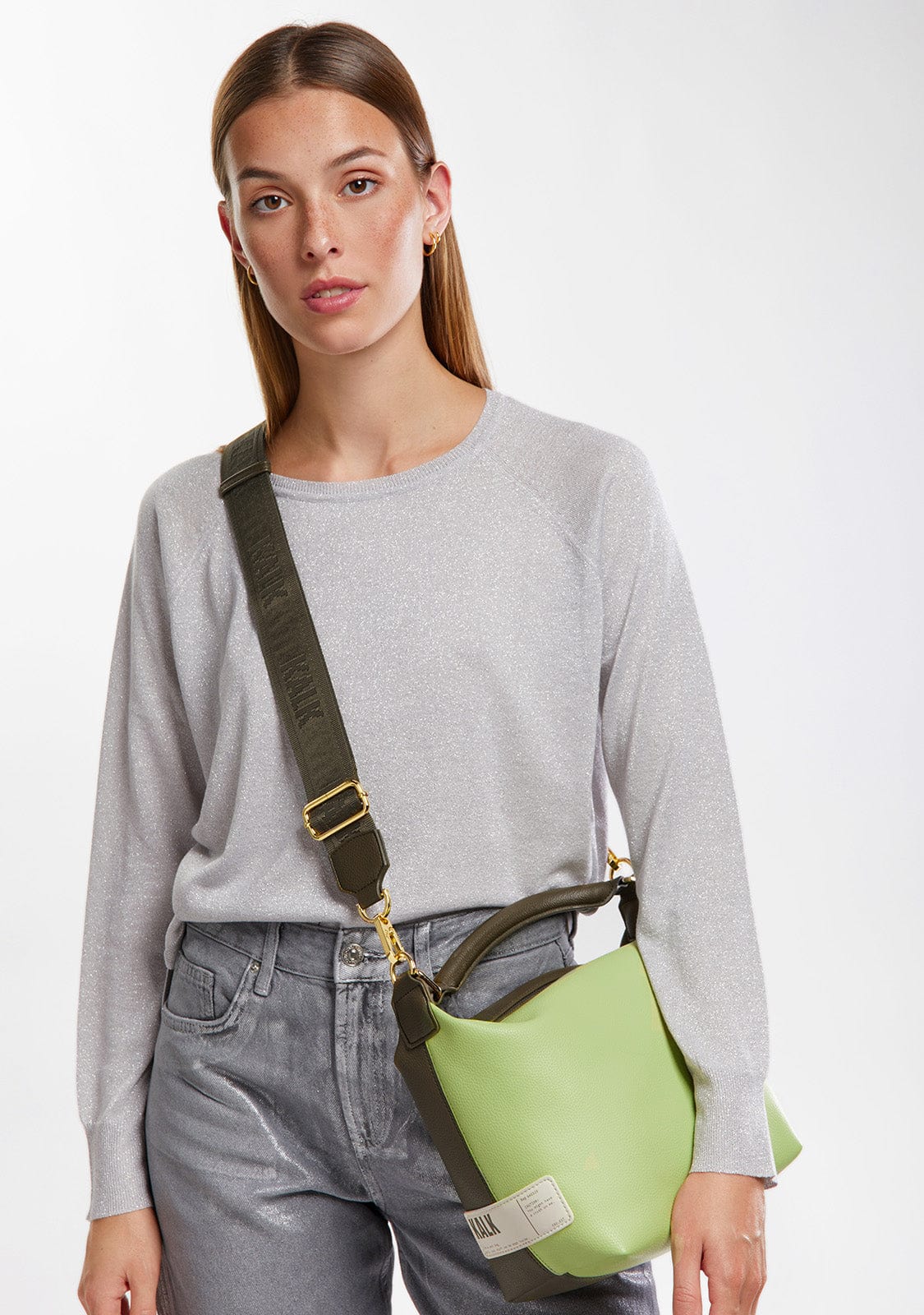 Bolso Soft Khaki-Lima Kalk