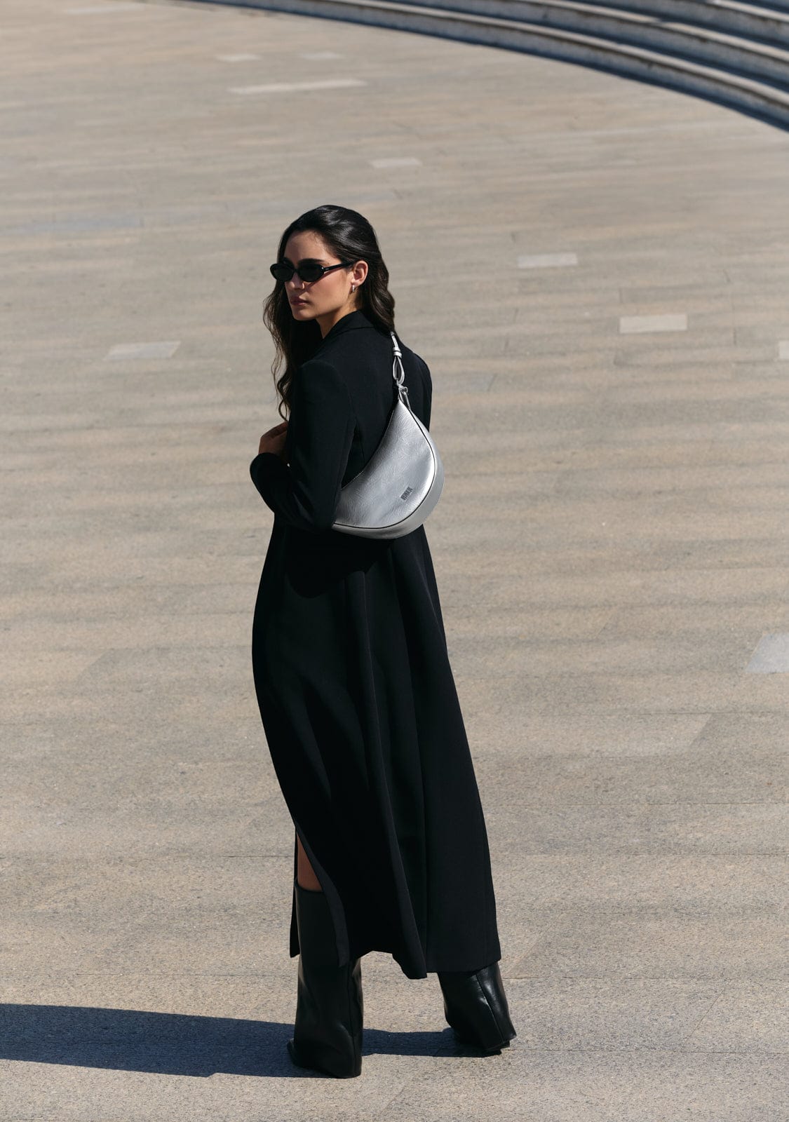 Crescent Bag Silver Kalk