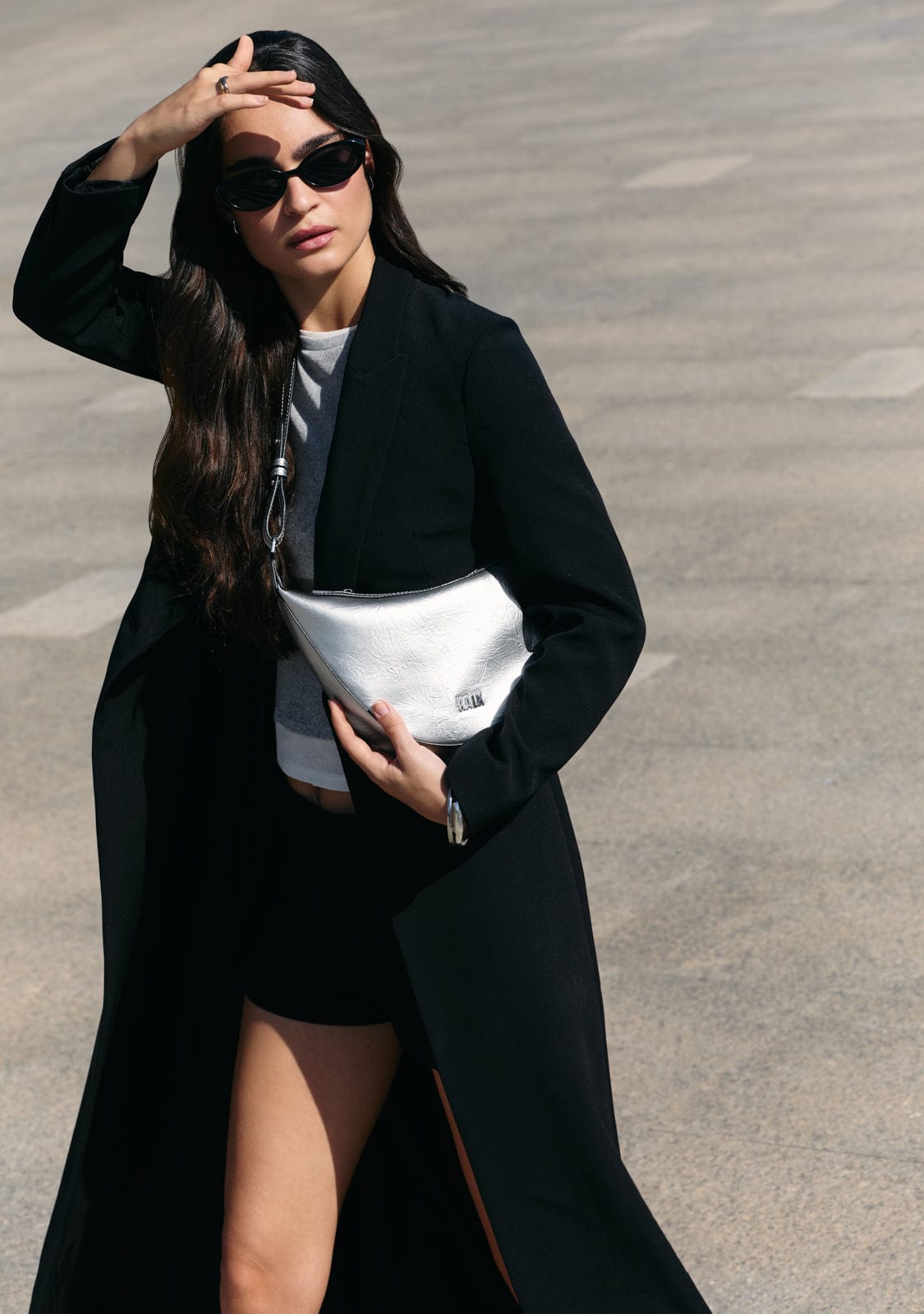 Crescent Bag Silver Kalk