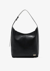 Black hobo handbag for women with 'KALK' branding
