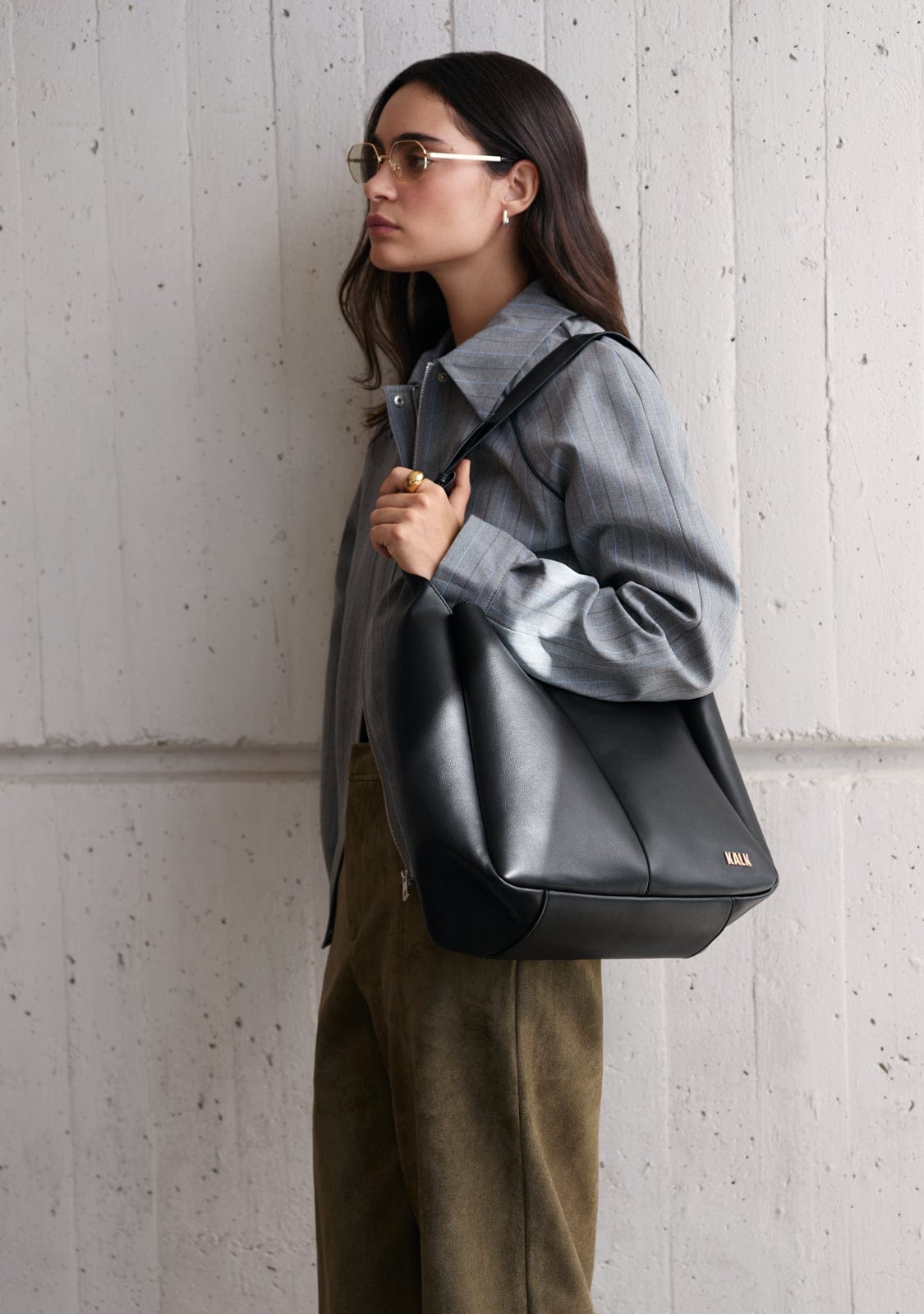 Hobo Bag Black Kalk