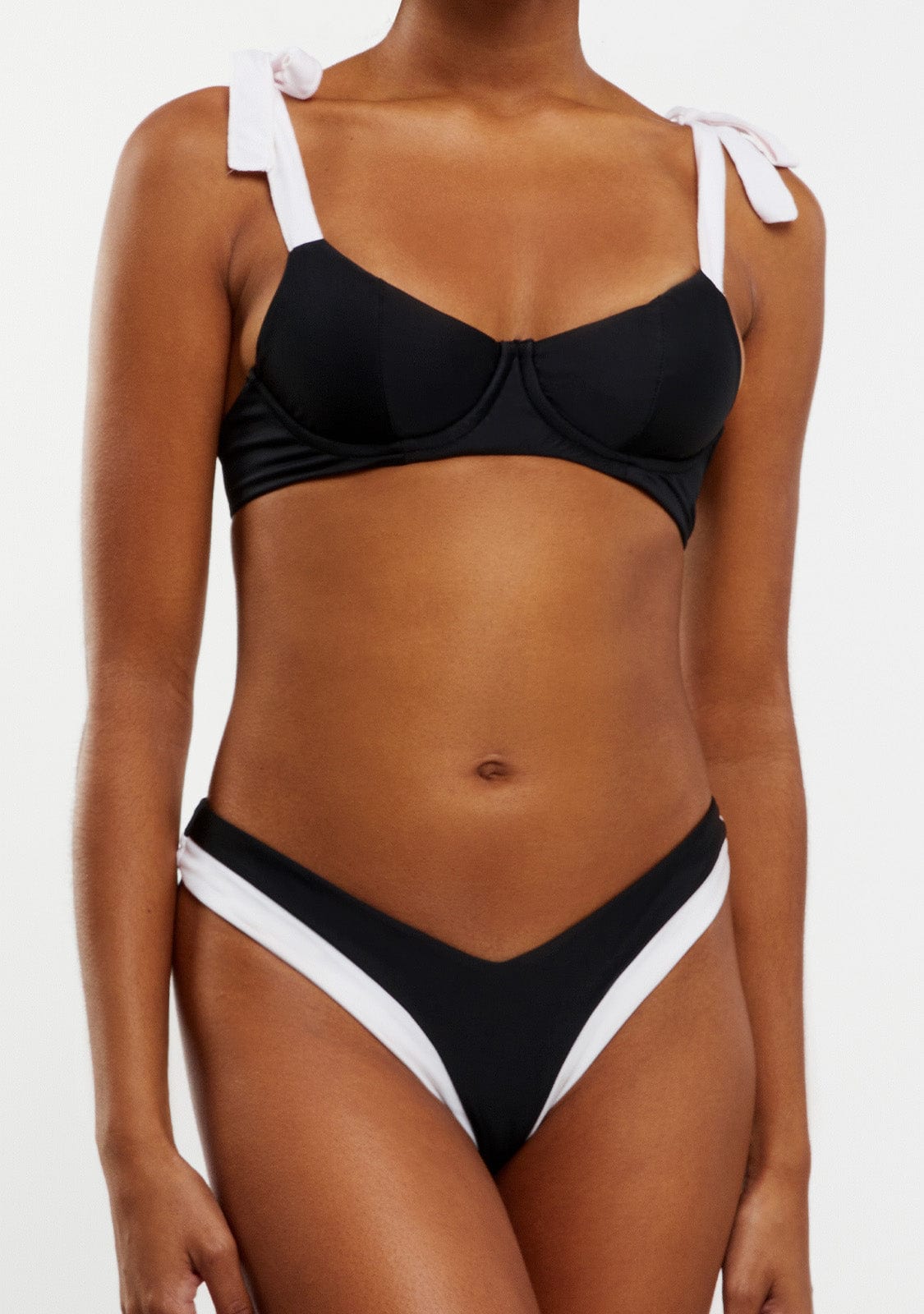 Bikini Zenda Top + Gina Bottom Black & White