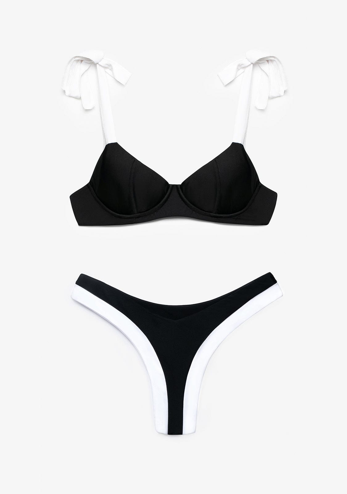 Bikini Zenda Top + Gina Bottom Black & White