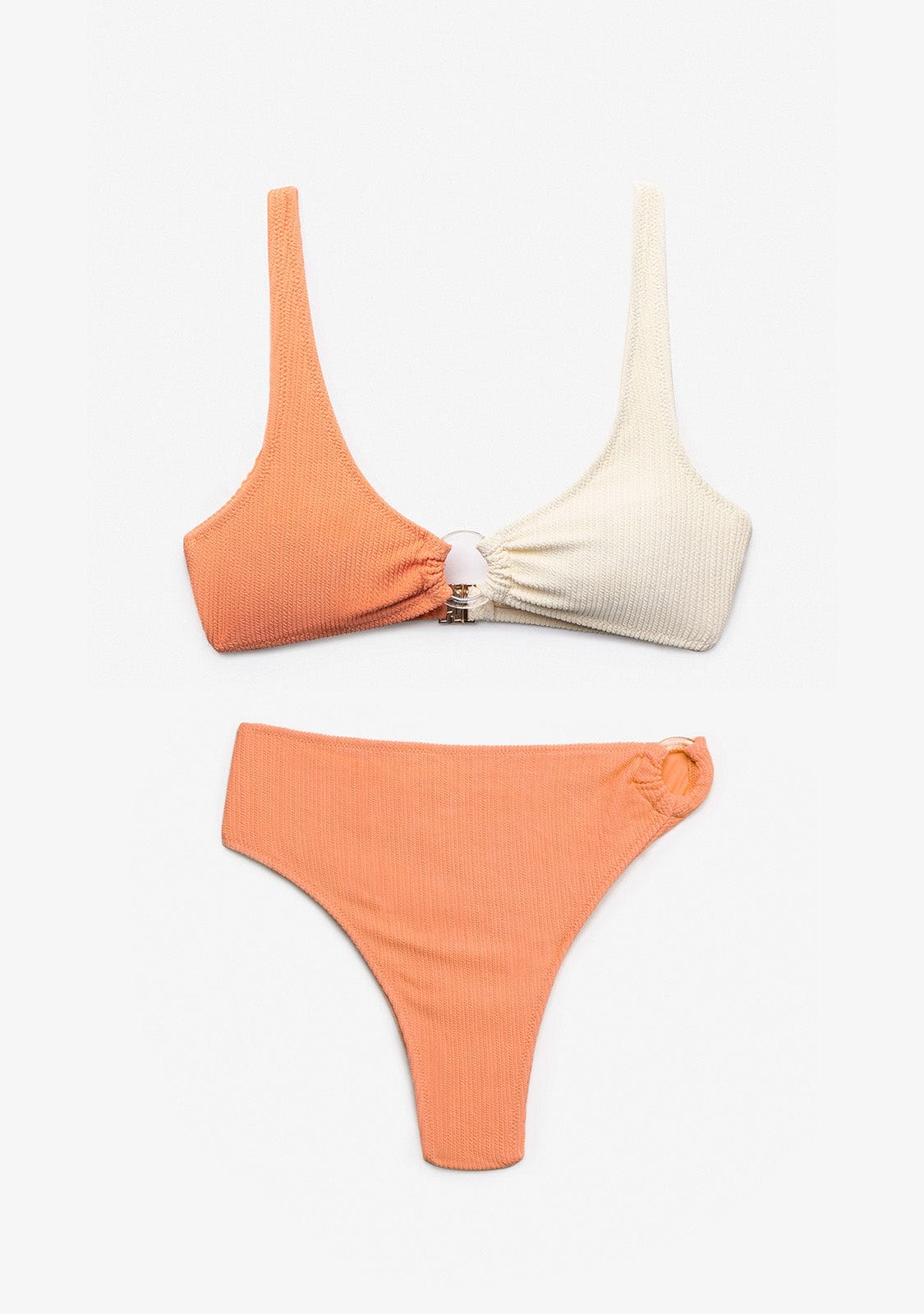 Bikini Eris Top + Bella Bottom Peach & Beige