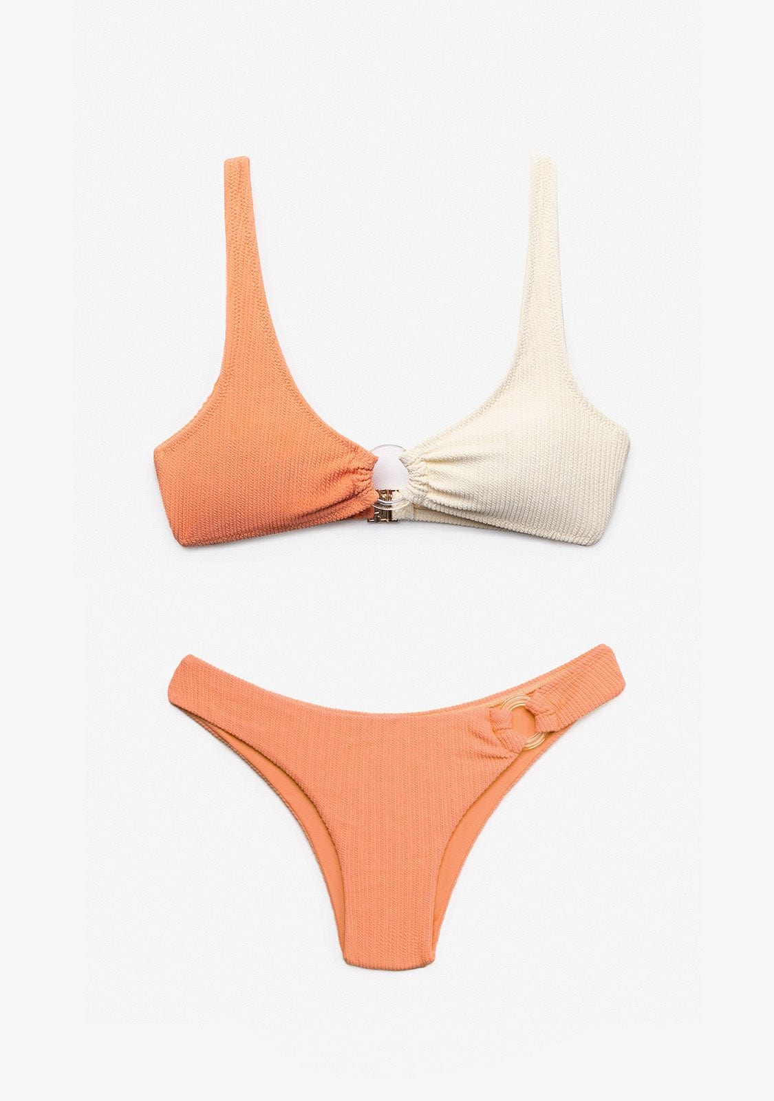 Bikini Eris Top + Salma Bottom Peach & Beige