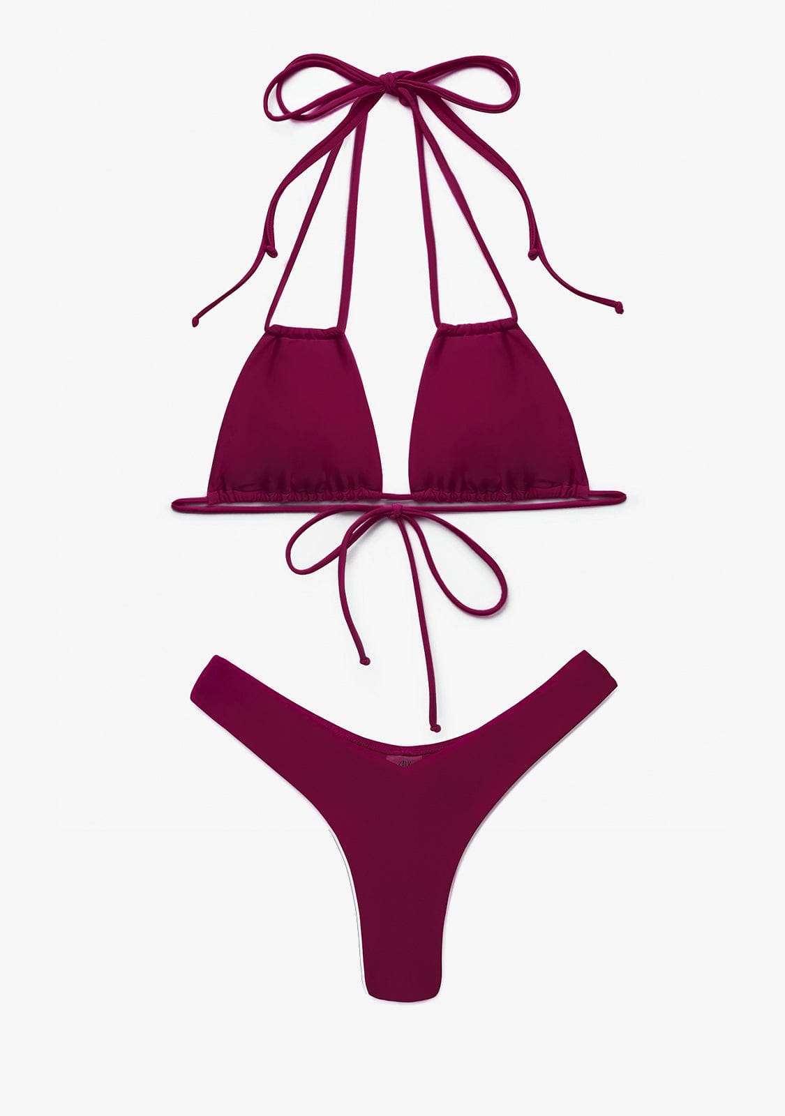 Bikini Akira Top + Gina Bottom Wine