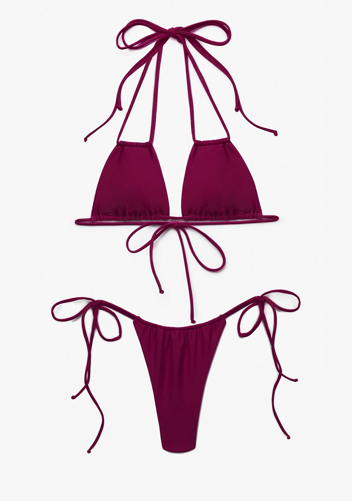 Bikini Akira Top + Kame Bottom Wine