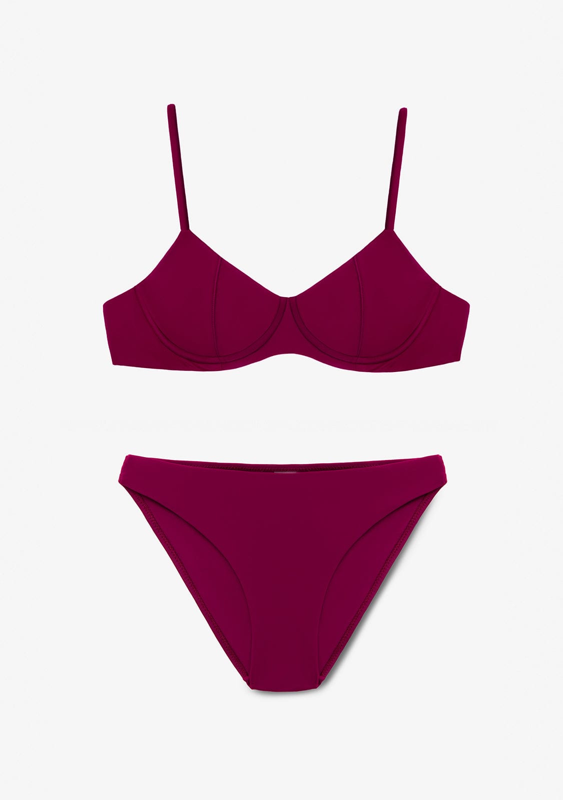 Bikini Ena Top + Gala Bottom Wine