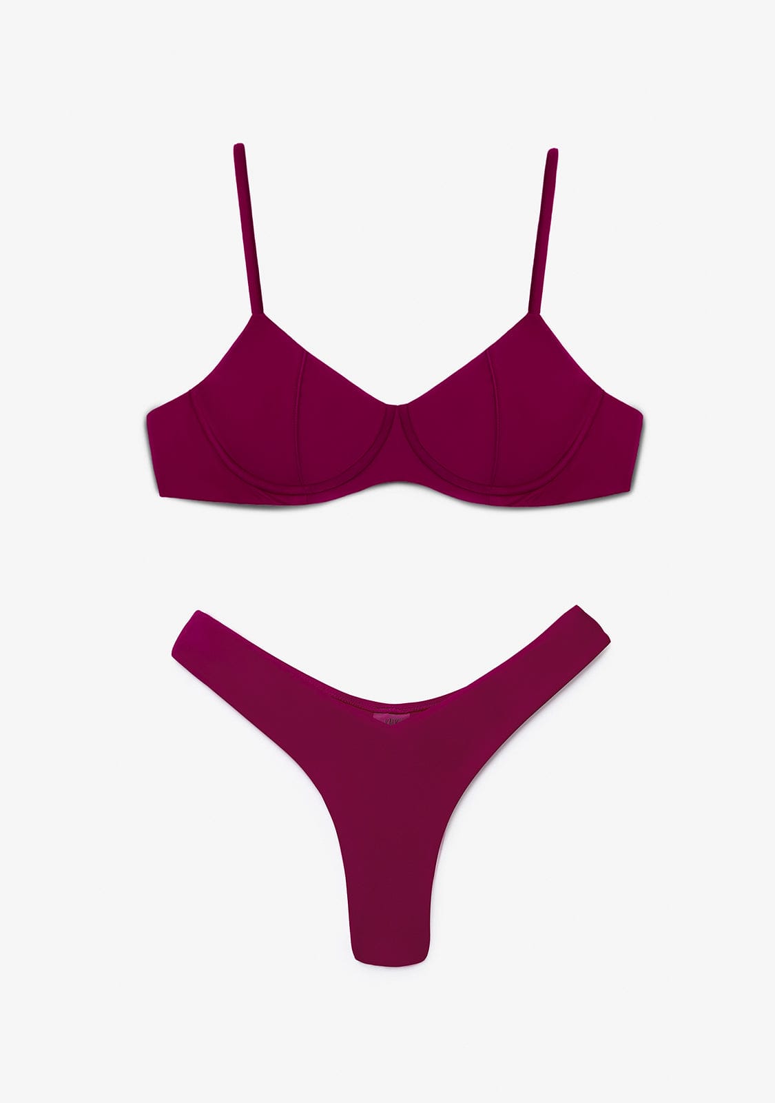 Bikini Ena Top + Gina Bottom Wine