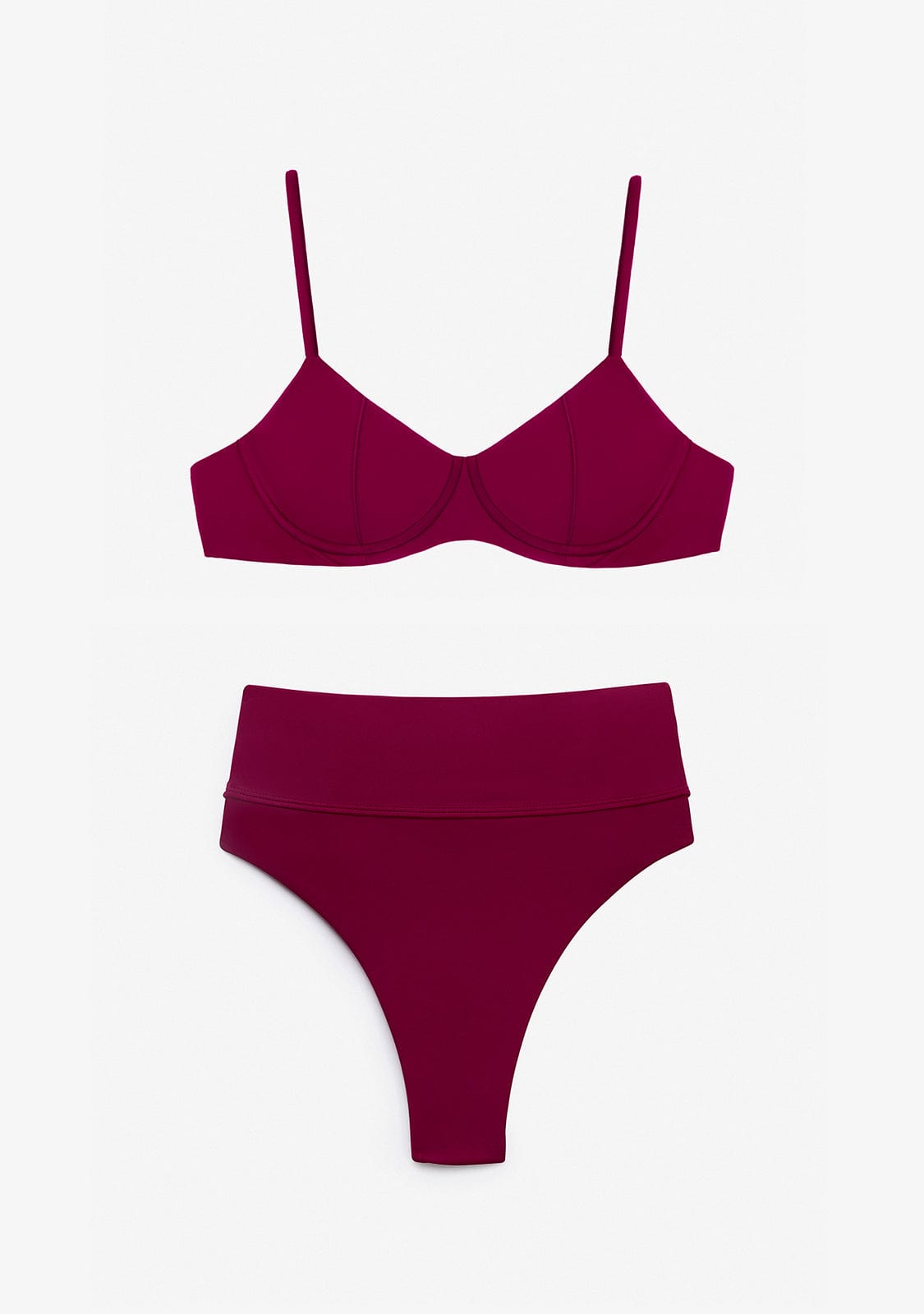 Bikini Ena Top + Manami Bottom Wine