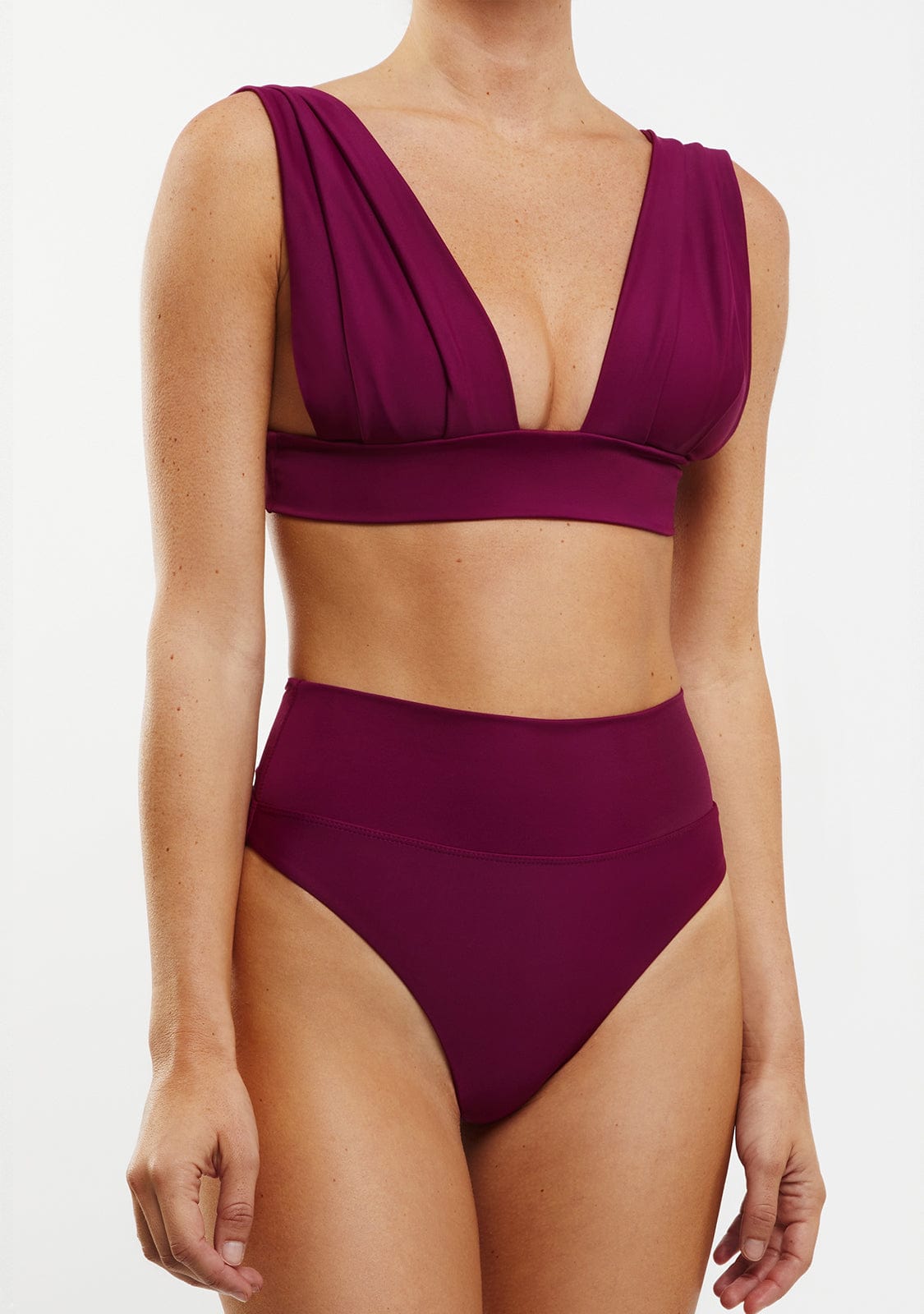 Bikini Hanan Top + Manami Bottom Wine