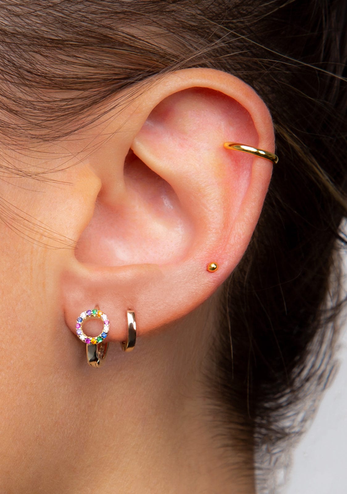 Square Hoop Earrings Gold