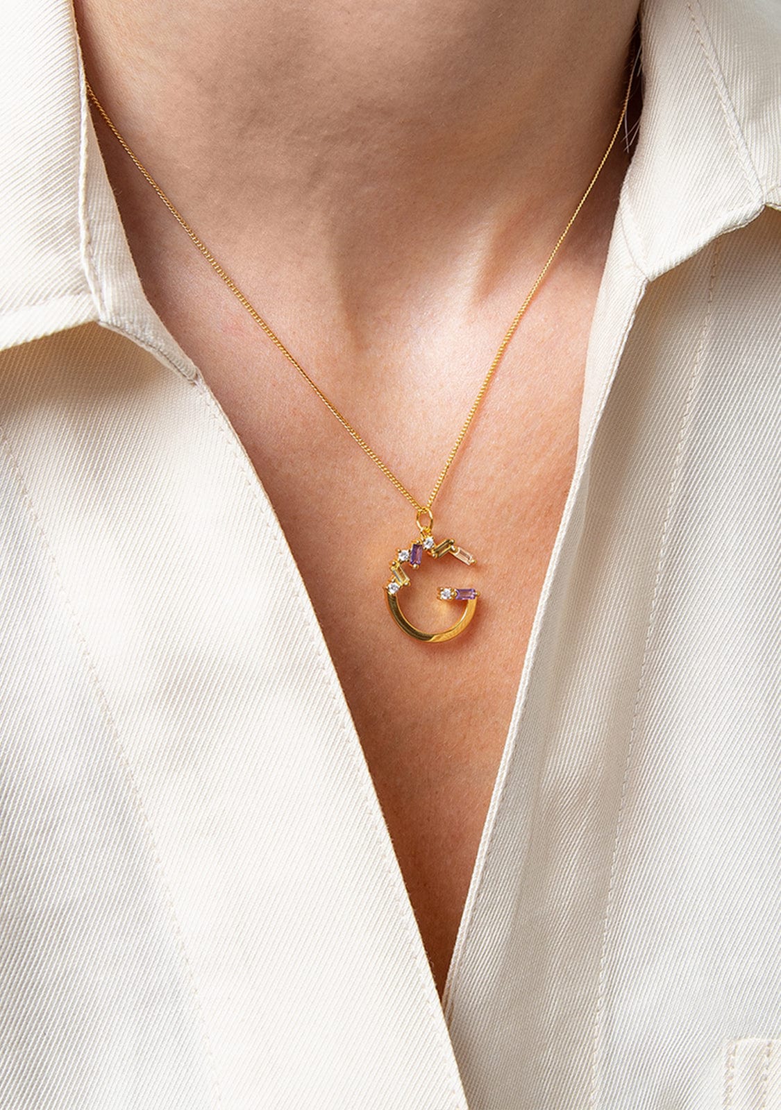 Necklace Identity Letter G Gold