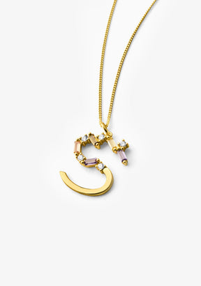 Necklace Identity Letter S Gold
