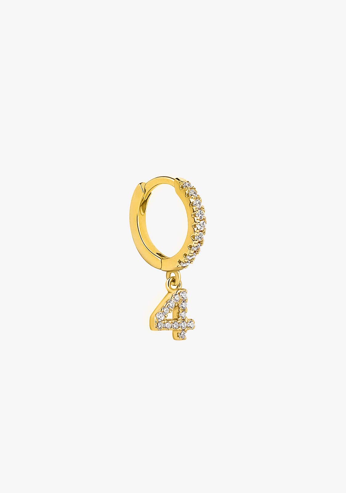 Piercing Aro Cuatro Baño Oro 18K Con Circonitas
