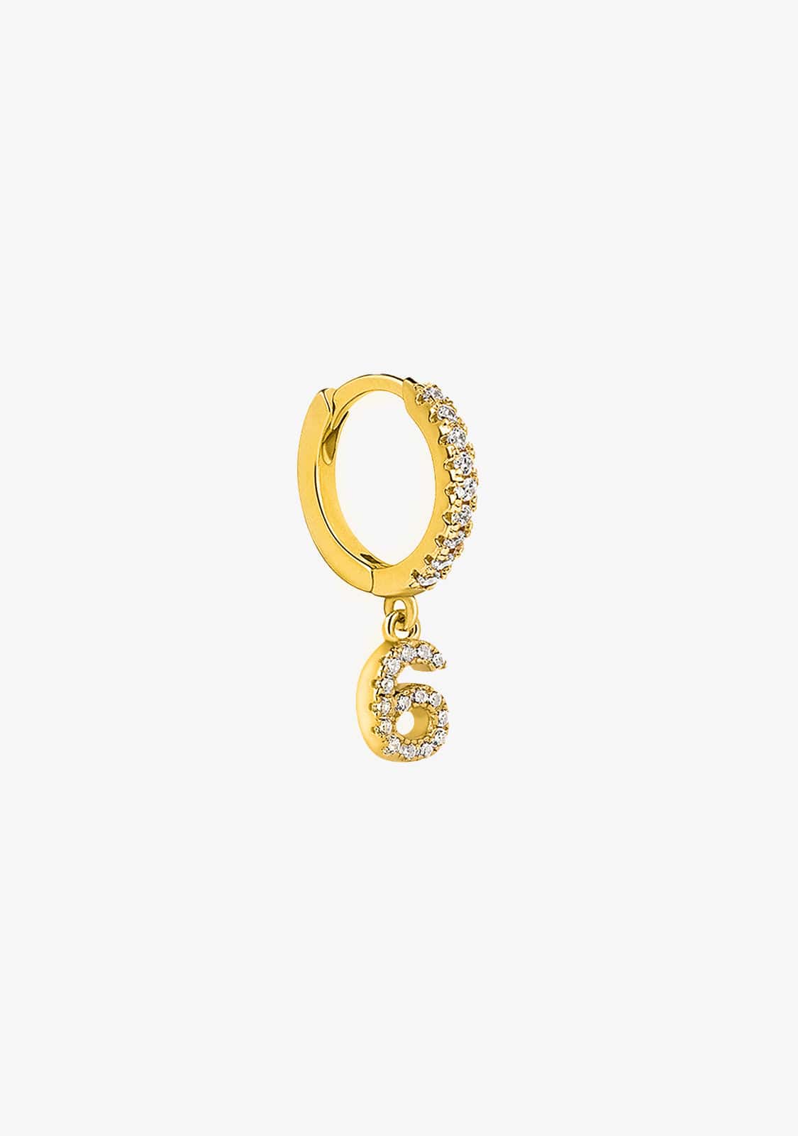 Piercing Aro Baño Oro 18K Circonitas Seis