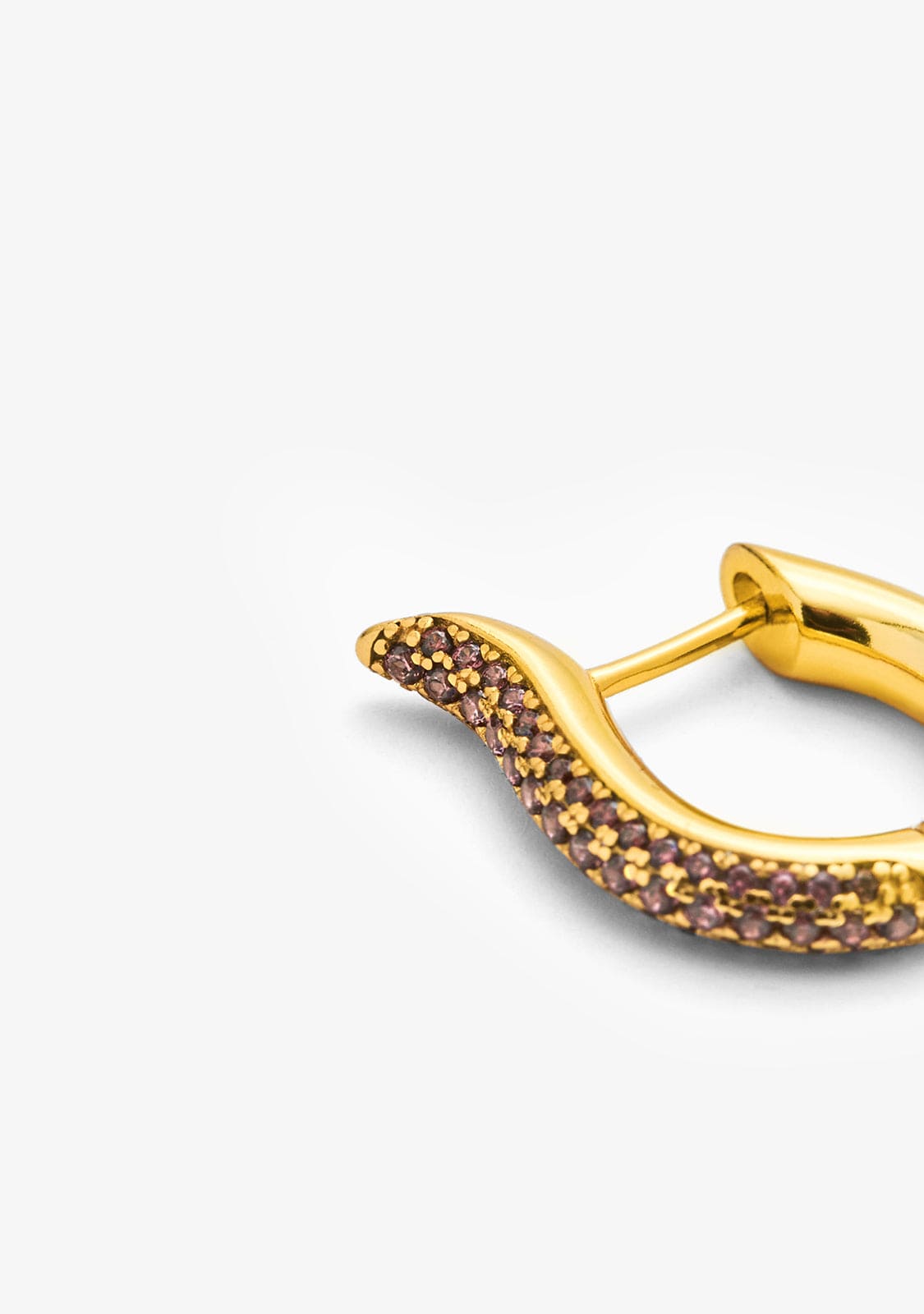 Piercing Baño Oro 18K Con Circonitas Coco Grape