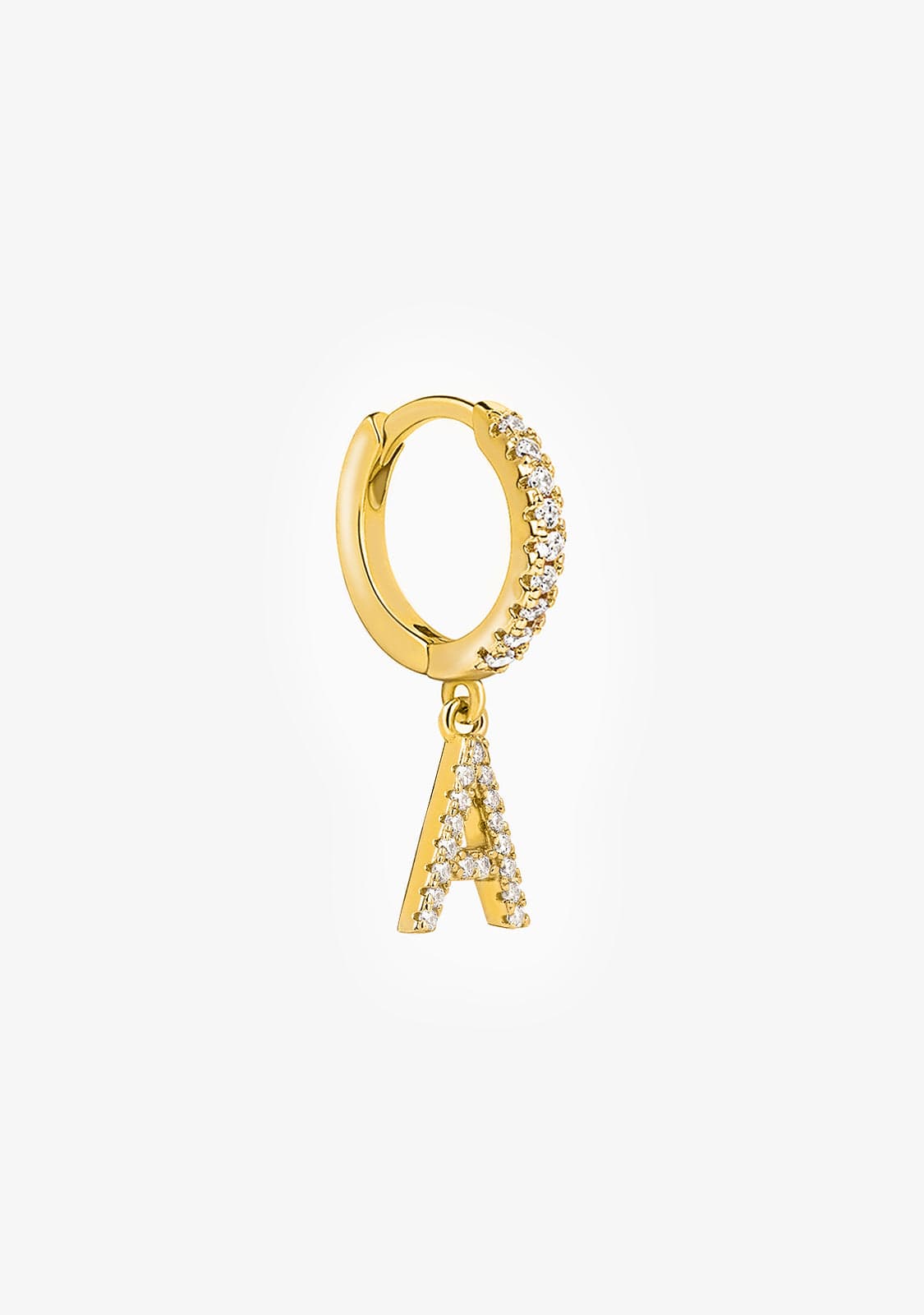 Initial Hoop Piercing Gold