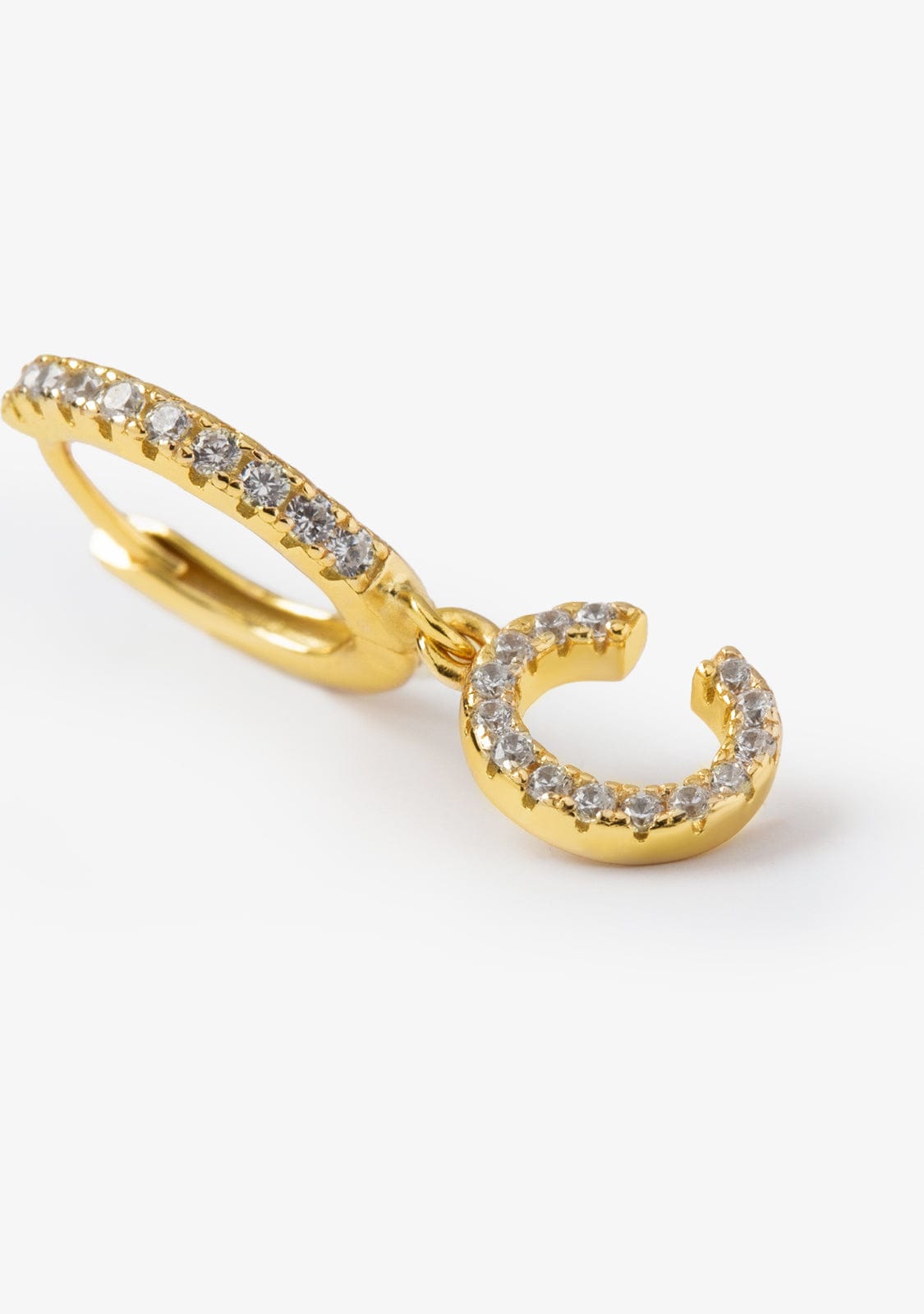 Piercing Aro Inicial Baño Oro 18K con Circonitas