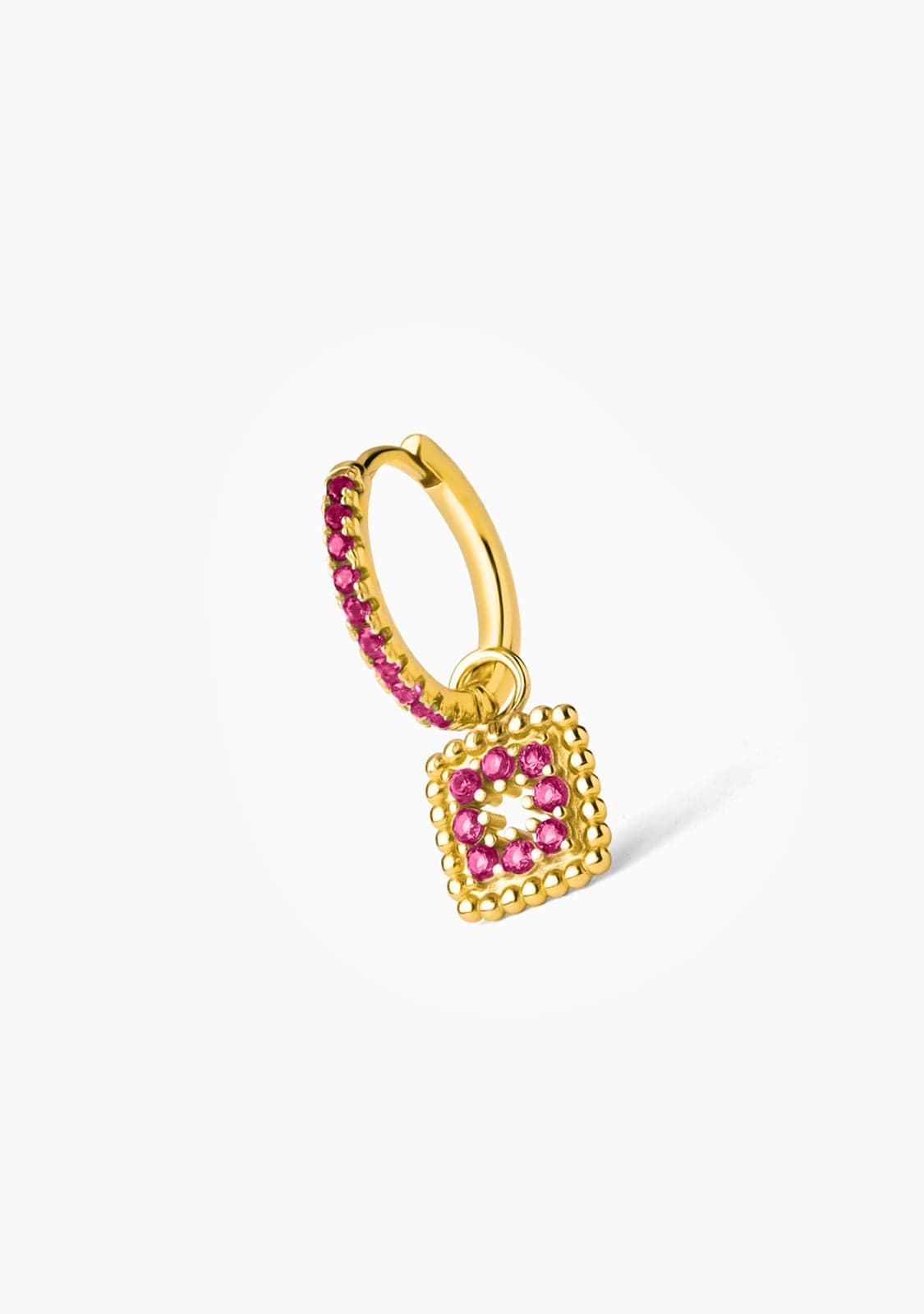 Cubo Ruby Piercing Gold