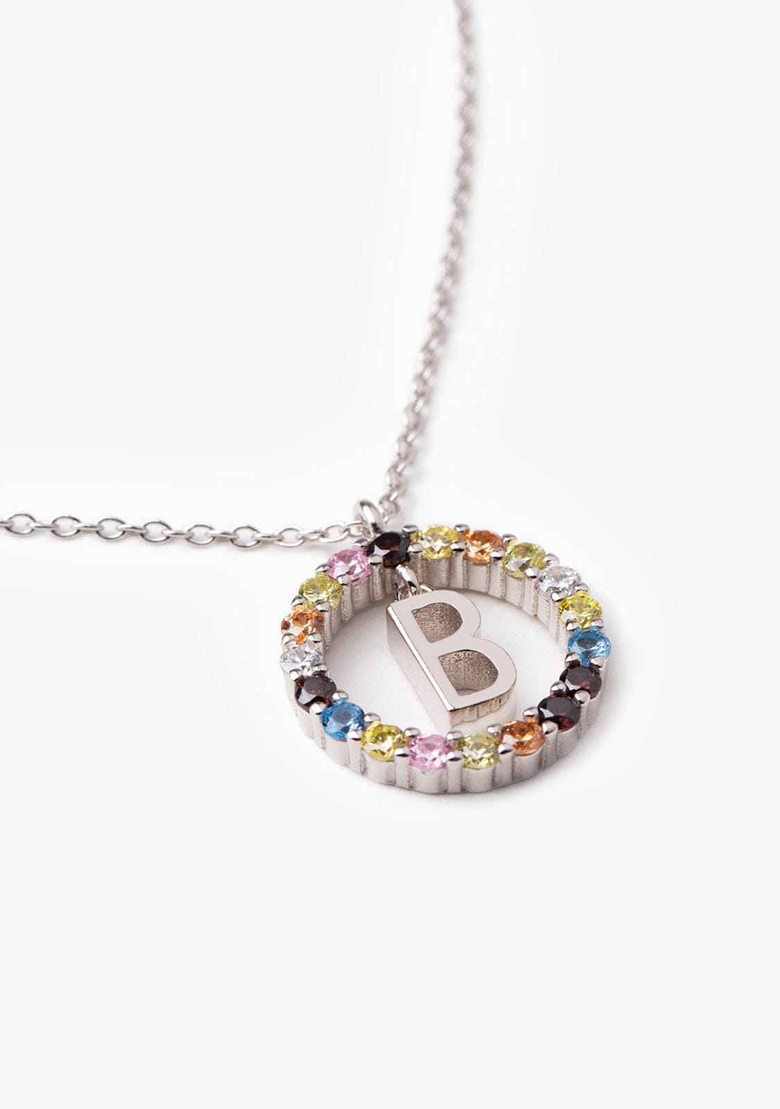 Collar Inicial Letra B Plata