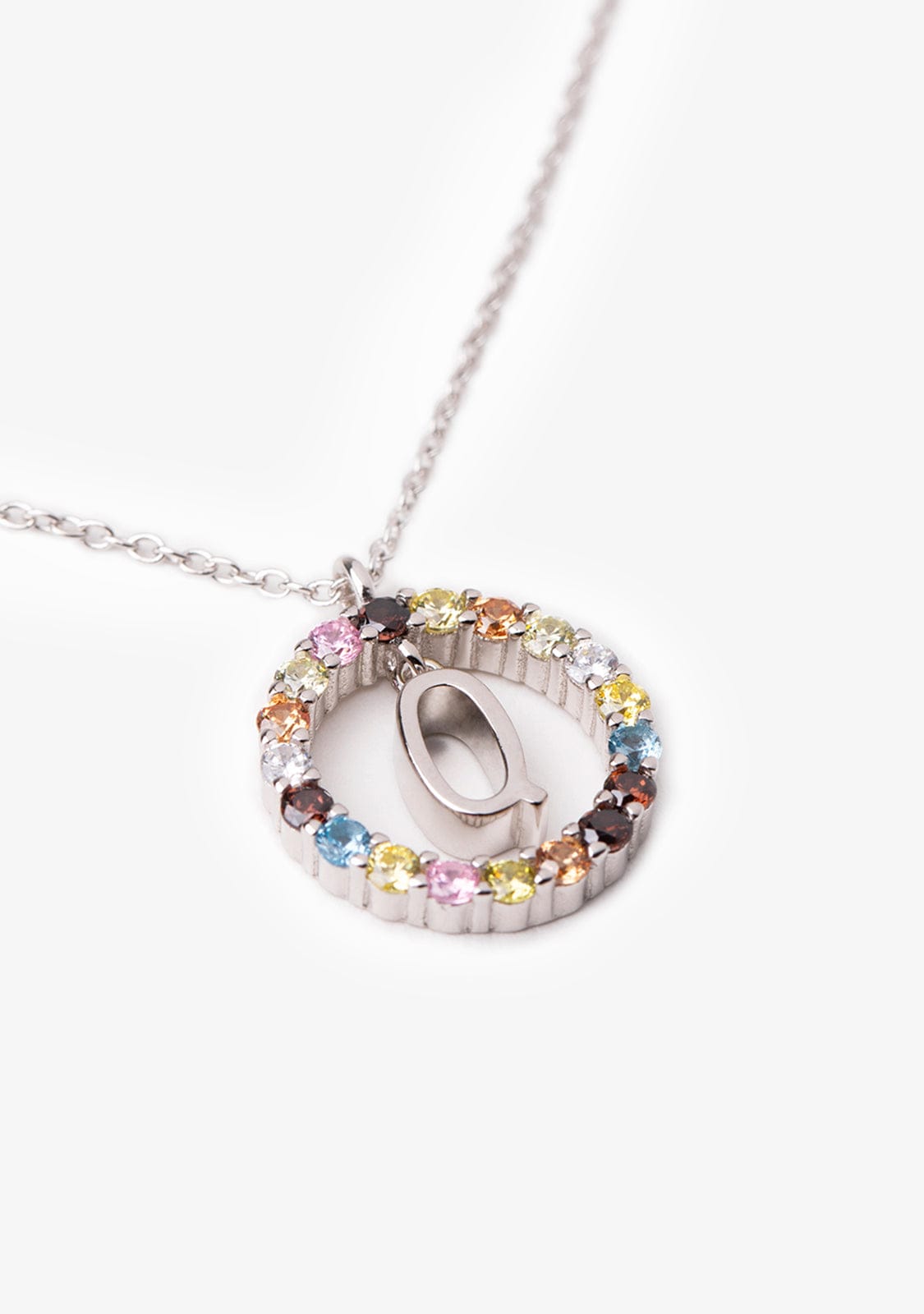 Necklace Iniziale Letter Q Silver