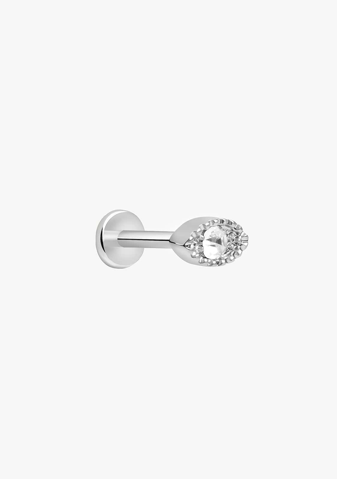 Piercing Cierre Plano Cher Plata