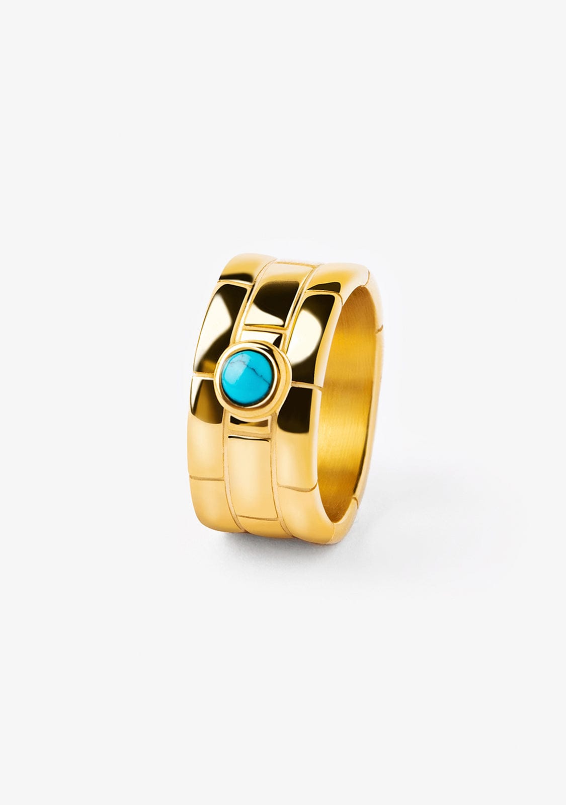 Bricks Ring Gold