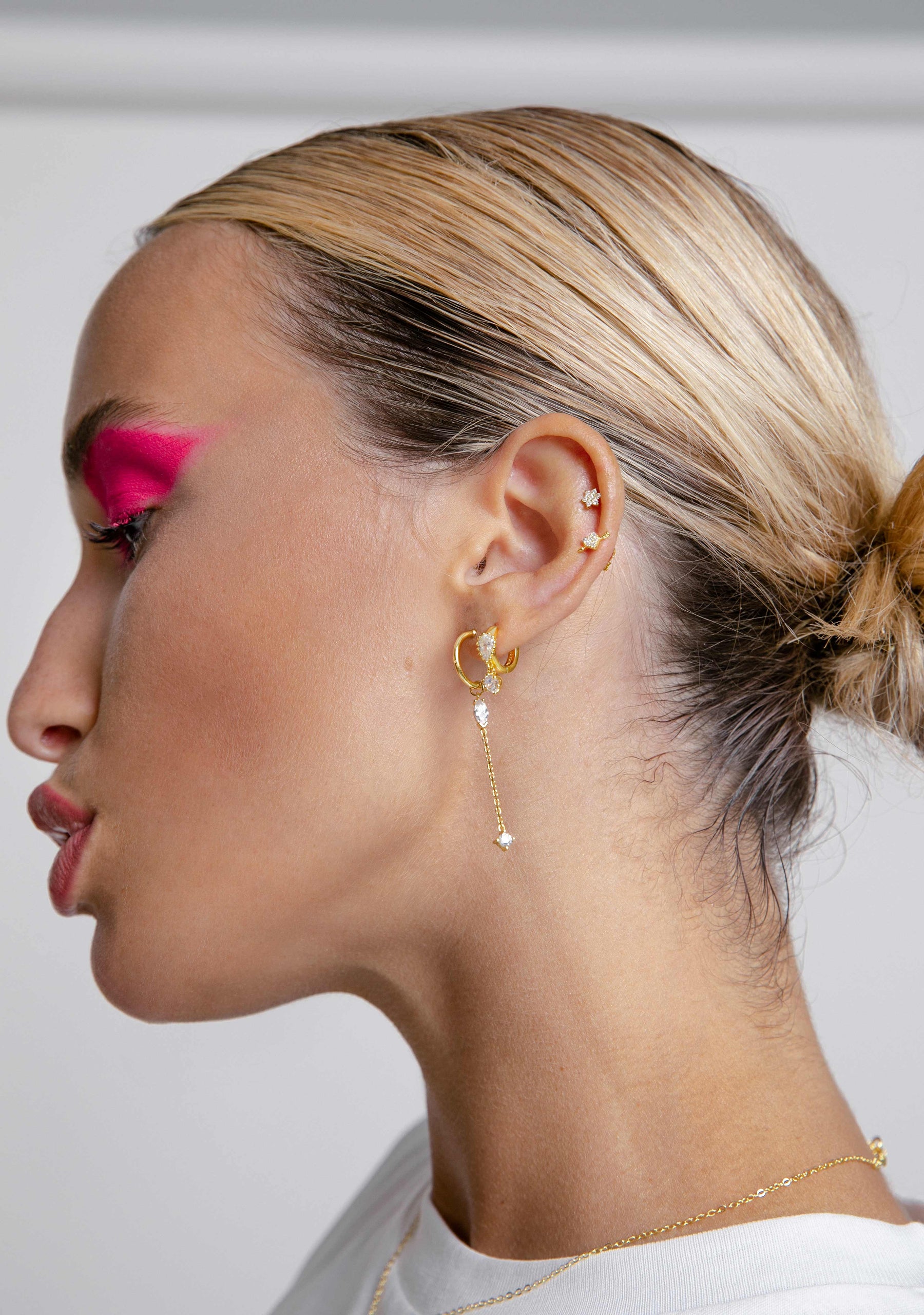 Pendientes Perlas Baño Oro 18K Pluie