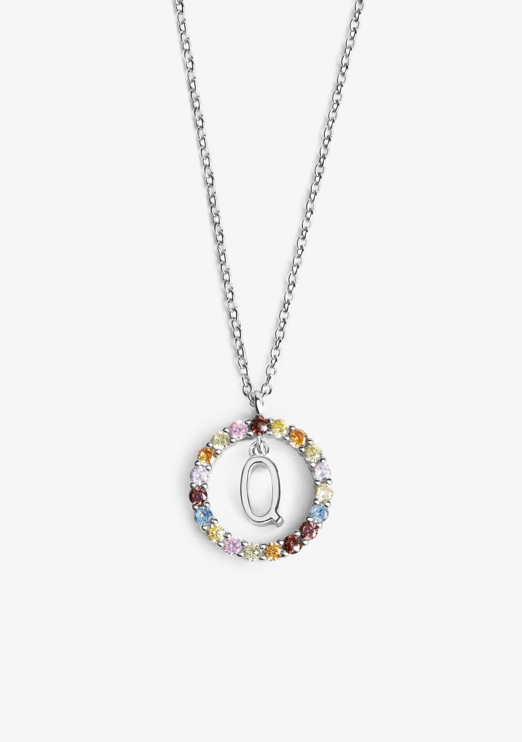 Necklace Iniziale Letter Q Silver