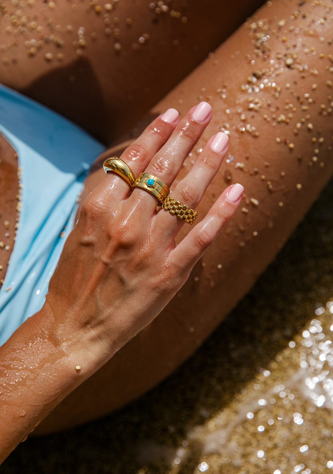 Bricks Ring Gold