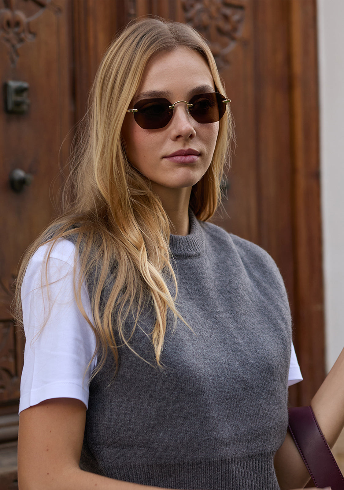 Gold Sunglasses With Brown Lenses Faye