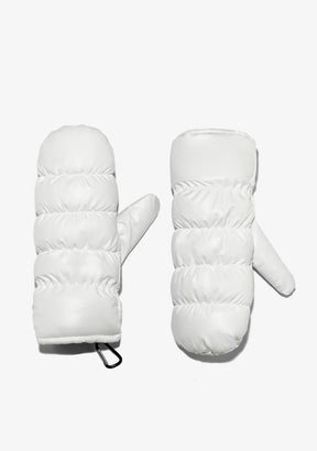 Nordic Bomb Puffer Mittens White