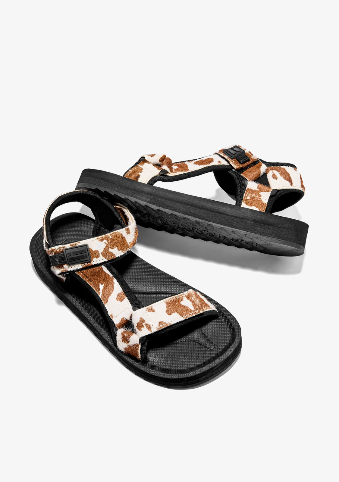 Cow print sandals Forest | KALK