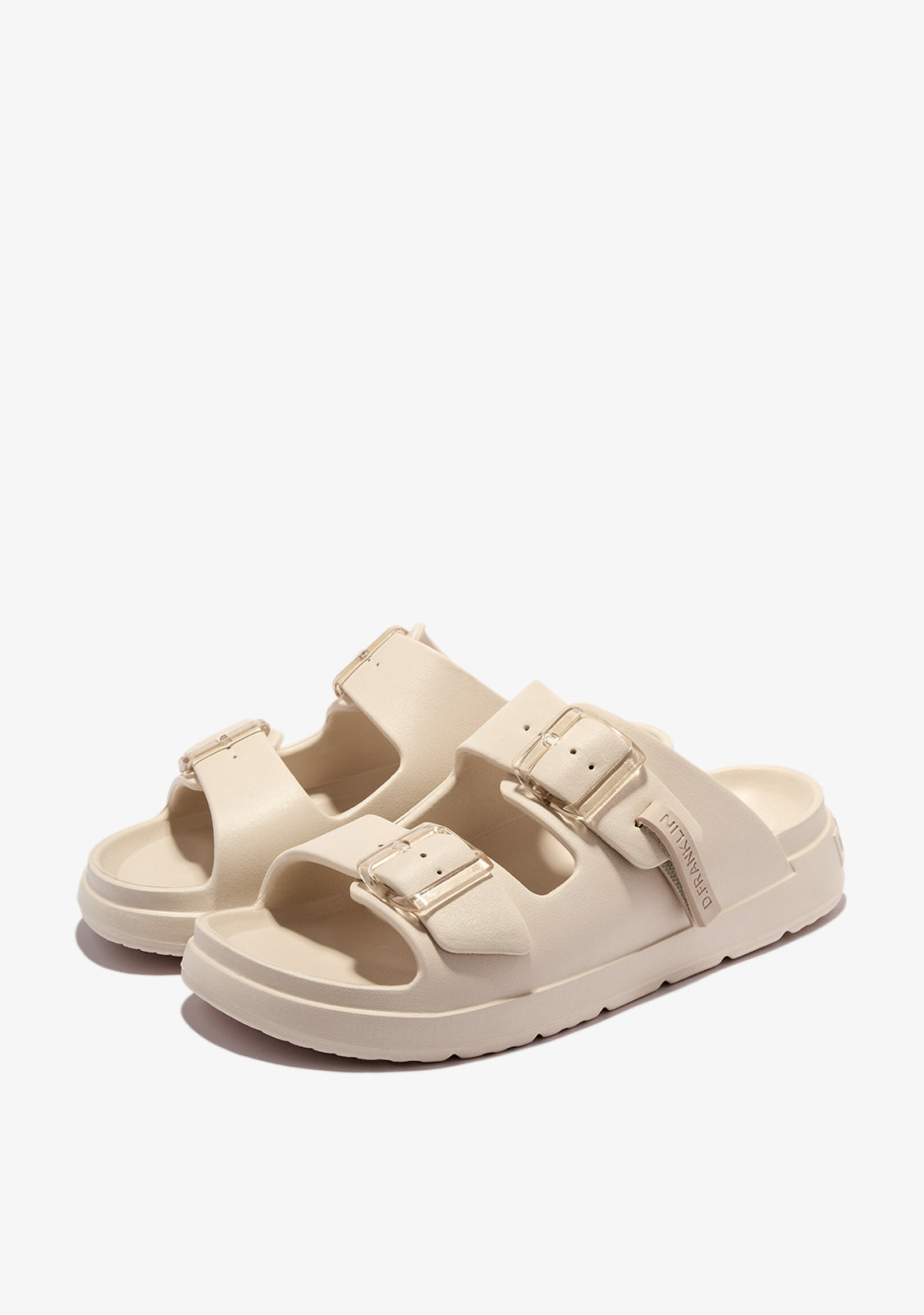 SANDALIAS DOBLE HEBILLA CREMA VIBE FOAM