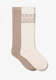 Pack de 2 calcetines Fair Isle color topo