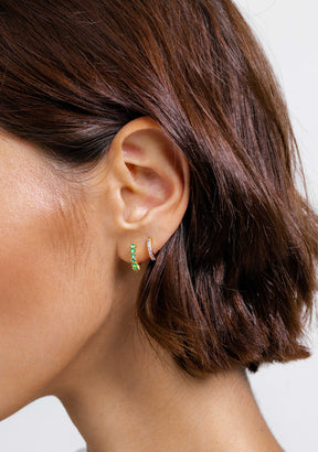 Piercing Aro Baño Oro 18K con Circonitas Amethyst